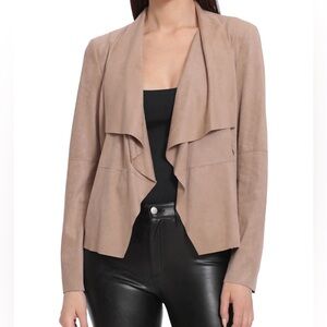 NEW with tags - Bagatelle faux suede cascading jacket- XL- light brown/tan